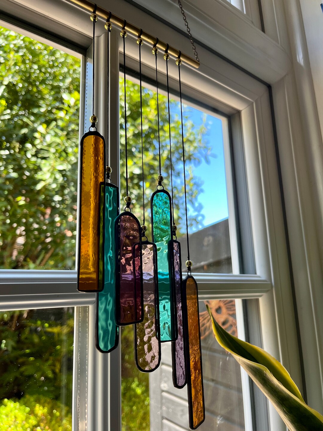 Stained Glass Suncatcher Colourful Sun Catcher Rainbow Window Etsy UK