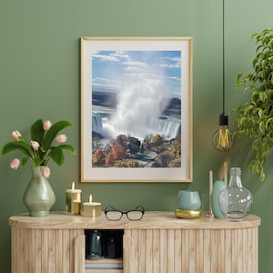 Niagara Falls, In the Fall, Digital printable wall art, Beautiful Landscape, Triptych, Set of 3, Home Décor, Largest Waterfall , Download