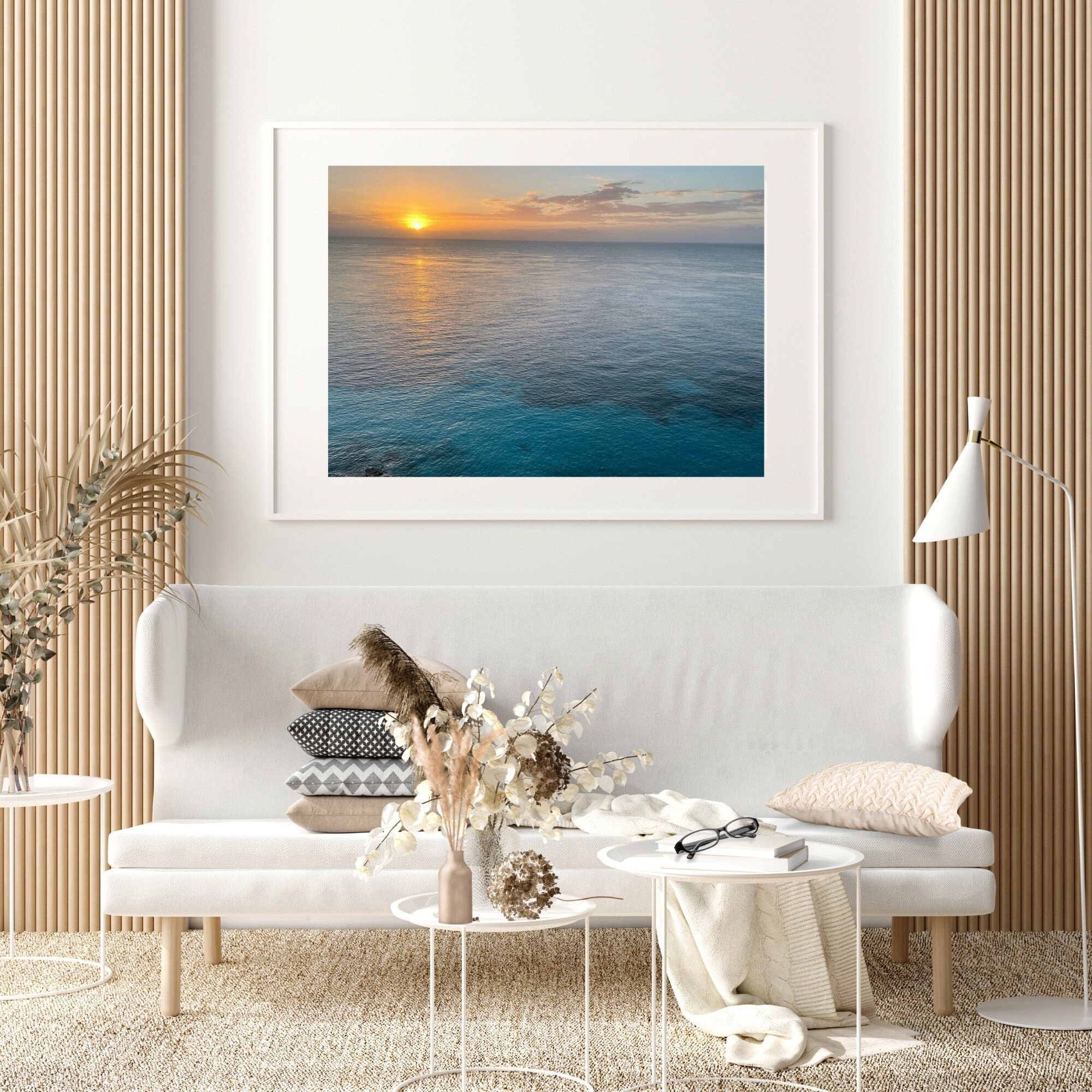 Cozumel, Mexico Sunset, Aqua Blue Water, Picture, Vibrant Scene, Birds Eye View, Room Wall Décor, Instant  Digital Download, Printable
