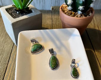 Sonoran Gold Turquoise Pendant, Southwestern Pendant, Turquoise Necklace, Gifts for her, Native Inspired, Mexico Turquoise, Gifts for her