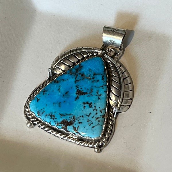 Candelaria Turquoise pendant, Southwest design, Turquoise Pendant, Nevada Turquoise, High Quality Turquoise, Gifts for her, Native inspired