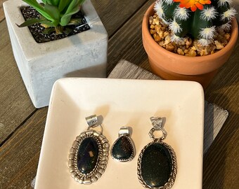 Black Opal Pendant, southwestern jewelry, gifts for her, Australia Mine, Genuine Opal, native inspired