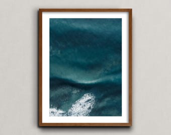 The Reef in Ericeira at Sunset From The Air IV, Ericeira, Portugal - Fine Art Wave Print, Framed Wall Surf Poster, Aerial Drone Photograph