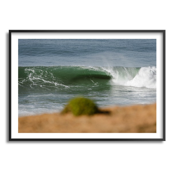 La grotta, l'onda di lastra più spaventosa d'Europa, Ericeira, Portogallo - Stampa artistica di grandi onde, fotografia artistica da parete con surf incorniciata, foto dell'oceano