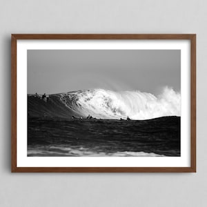 Coxos, Ericeira, Portugal - Schwarz und weiß Fine Art Ocean Surf Poster Druck, Schwarz und weiß Beachy Wandkunst