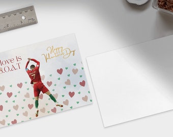 Cristiano Ronaldo *Digital* Valentines Day Card Football/Soccer (Instant Download)