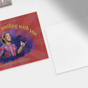 Ronaldinho *Digitale* Valentinstagskarte Fußball (Instant Download)