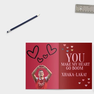 Granit Xhaka *Digital* Valentinstag Karte Fußball (Instant Download)