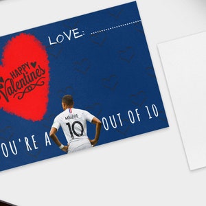 Tarjeta digital de San Valentín de Kylian Mbappé (descarga instantánea)