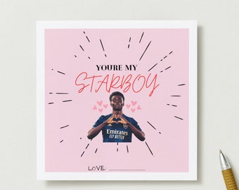 Bukayo Saka *Digital* Valentines Day Card Football/Soccer (Instant Download)