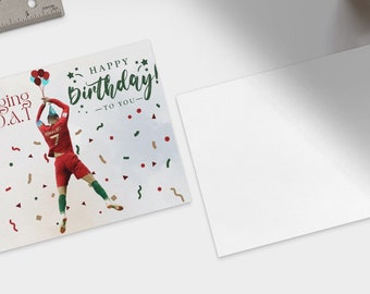 Cristiano Ronaldo *Digital* Birthday Card Football/Soccer (Instant Download)