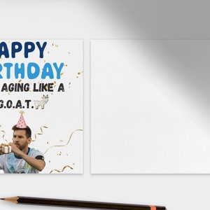 Lionel Messi *Digital* Birthday Card Football/Soccer (Instant Download)