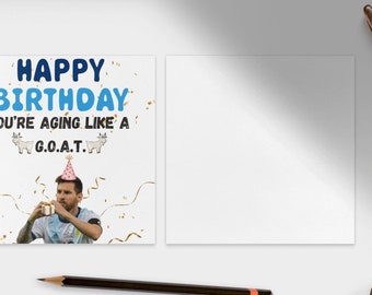 Lionel Messi *Digital* Birthday Card Football/Soccer (Instant Download)