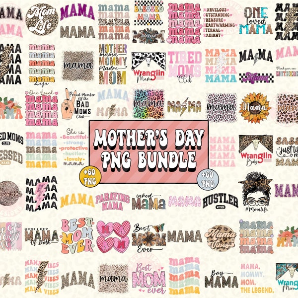 Mutter Tag SVG-Bundle, Muttertag PNG, Mama SVG, Mama Png, Mama Leopard PNG, gesegnete Mama svg, Mama Leben PNG, Mama Sublimationsdesign