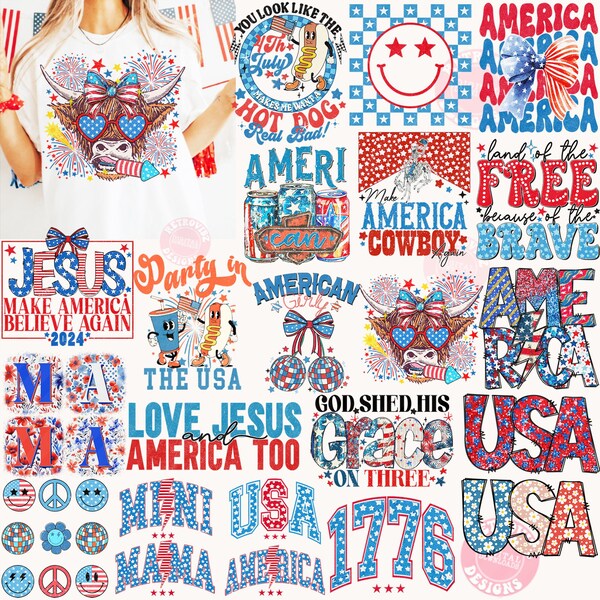 4th of july Bundle, 4th Of july Png, American Mama Babe, Patriotic png, Fourth of july Sublimation Bundle, Freedom png, USA png, Bundle png