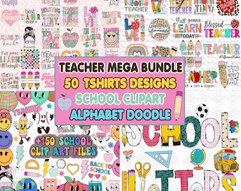 Teacher Mega Bundle PNG, Teacher Sublimation design, Teaher Png Bundle, Last Day of School png Bundle, Kids Png Bundle, Teacher Appreciation