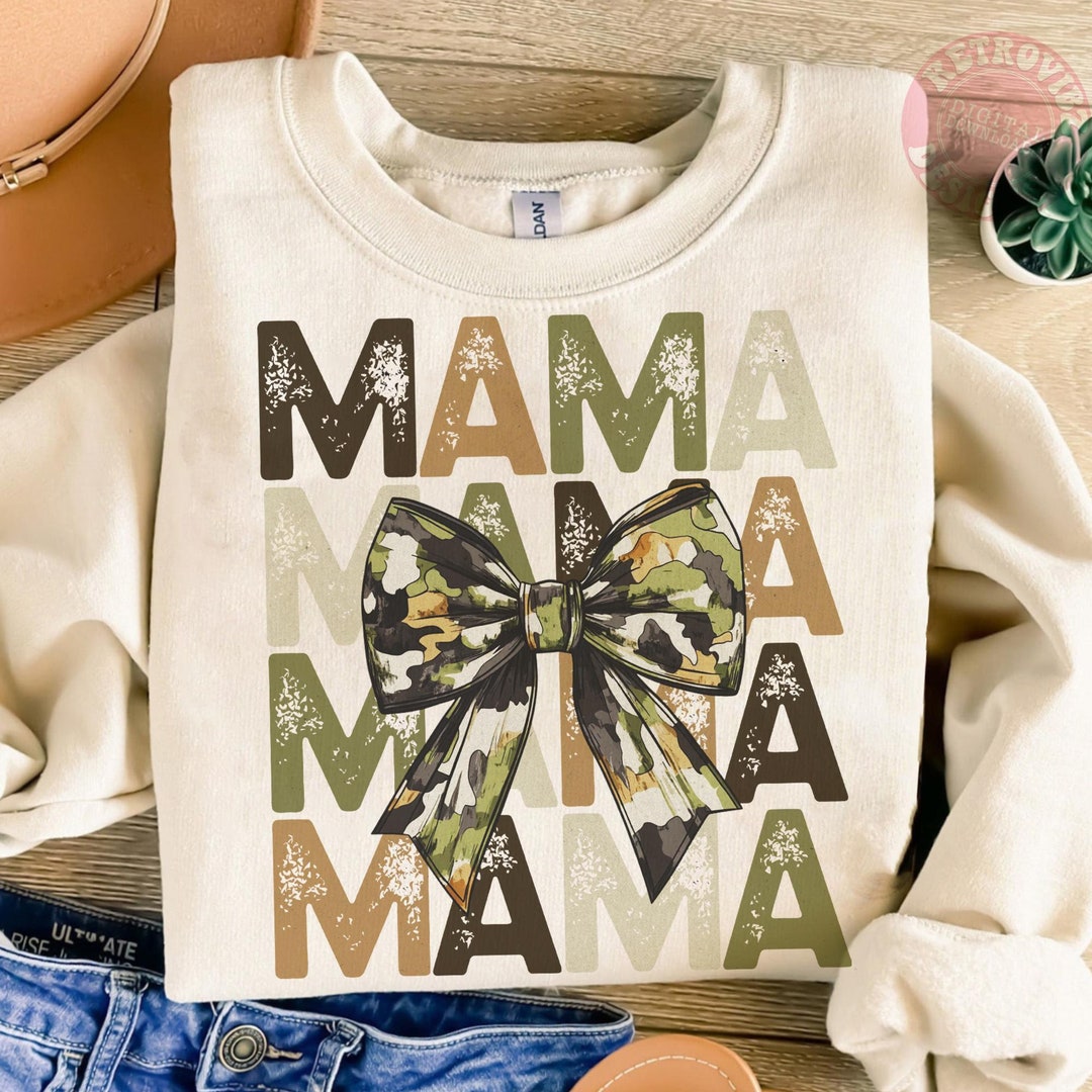 Retro Mama Camo Coquette Bow PNG, Old School Camo Png, Girls Camo Bow ...