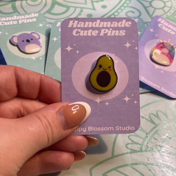 Handmade avocado pin