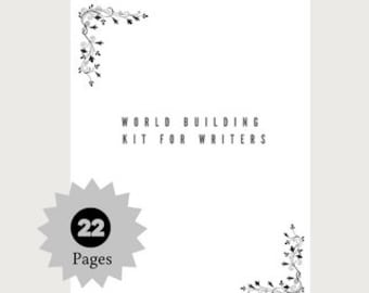 World Building Kit For Writers | Story Builder | Novel Planner for Writers | Fiction | Writer's Plot Planner Kit | Novels | Story Planner