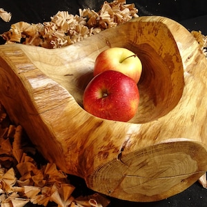 Bowl - Bowl for fruits, snacks and nibbles made of natural trunk solid wood - individual gift #2