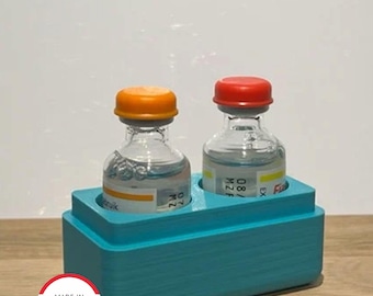 Reiseetui für Diabetes-Insulin (2 x 10 ml Fiasp, Novo Rapid, Humalog) mit Deckel, Typ-1-Diabetes