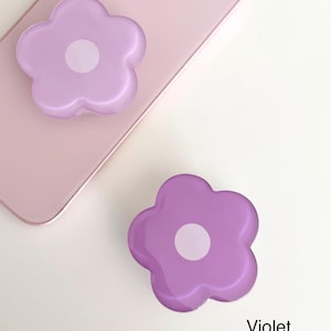 Simple and Glossy Flower, Cute Phone Holder, Clear phone grip, Flower Phone Accessories afbeelding 8