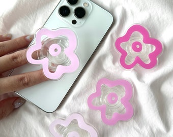 Pink flower Phone grip series, Floral Phone Accessory, Different shade of beautiful pink
