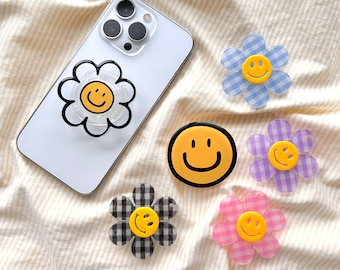 Cute Smiling Phone Holder, Flower Phone Stand, Simple Clean Heart Phone Accessories, INS-Style Adorable