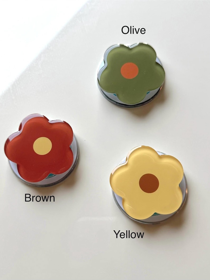 Simple and Glossy Flower, Cute Phone Holder, Clear phone grip, Flower Phone Accessories afbeelding 9