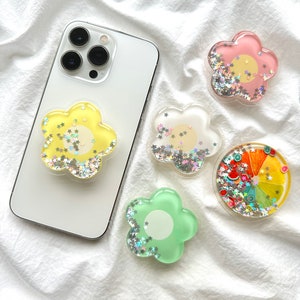 Quicksand Liquid flower, Floating Liquid Phone Holder, Squishy Phone Stand, INS style Phone Accessories