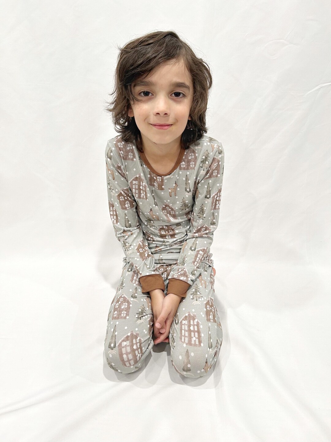 Gingerbread Bamboo Convertible Pajamas