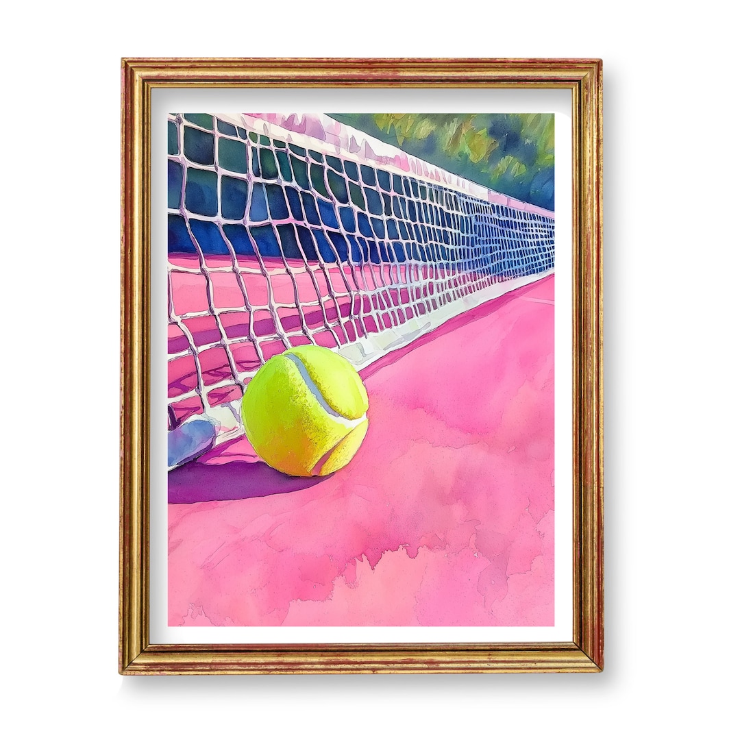 Balle de tennis style aquarelle art tennis sur court de tennis
