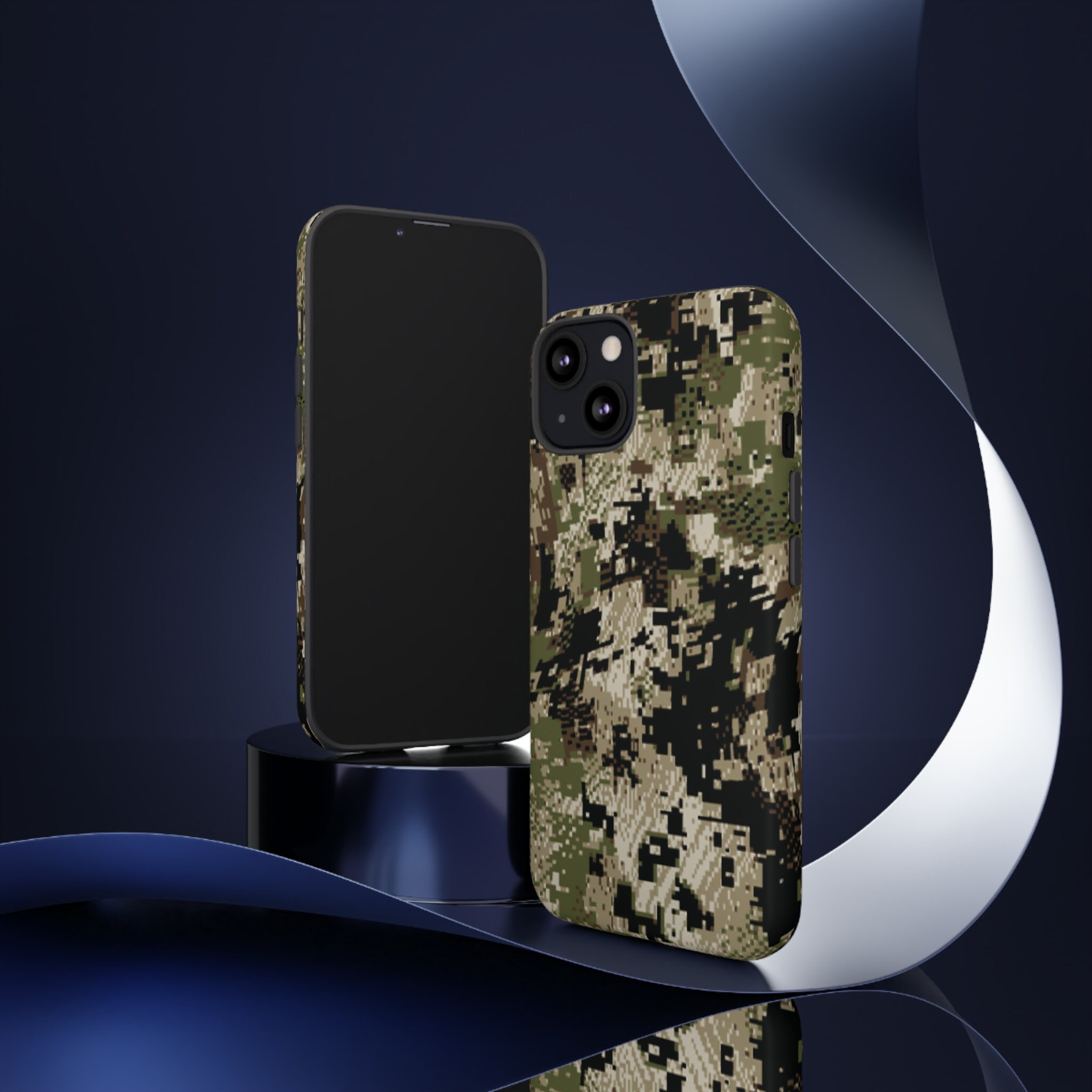 IPhone 15, Galaxy and Pixel Camo Tough Cases With Sitka Subalpine