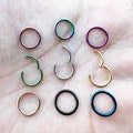 20G 18G 16G 14G Surgical Steel Hinged Clicker Segment Ring Nose Hoop Daith Earring 6mm 7mm 8mm 9mm 10mm 12mm