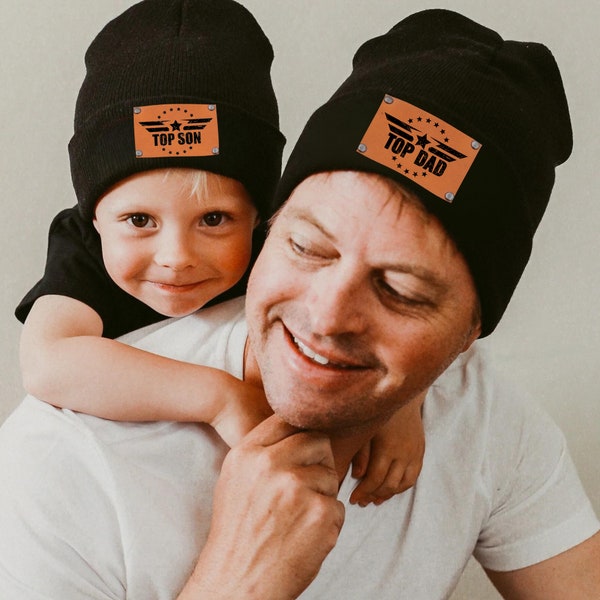 Custom Engraved Top Dad Top Grandpa Father's Day Gift Family Matching Gift Idea For Papa BEANIE