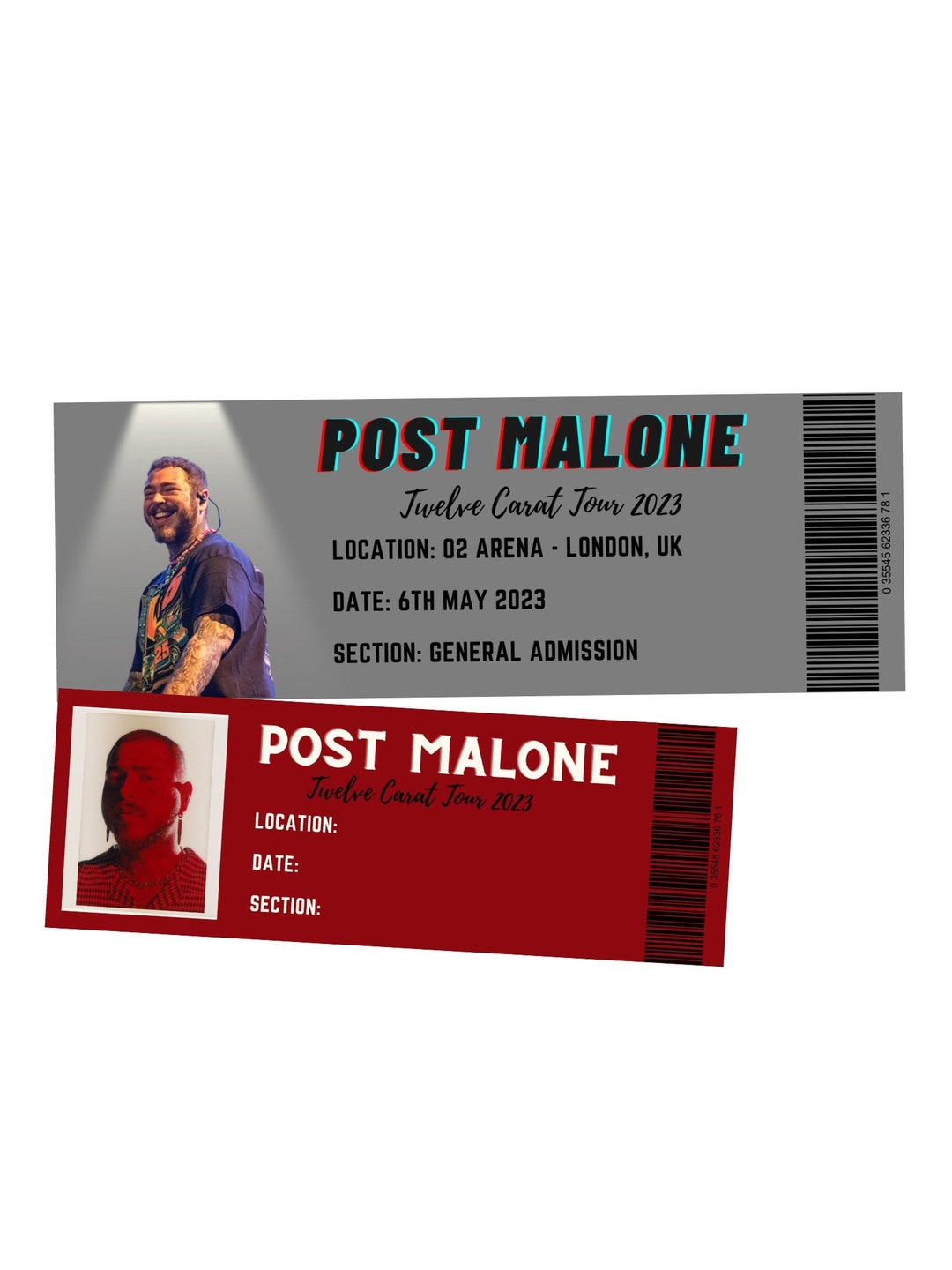 Post Malone Concert Ticket Twelve Carat Tour - Etsy Australia