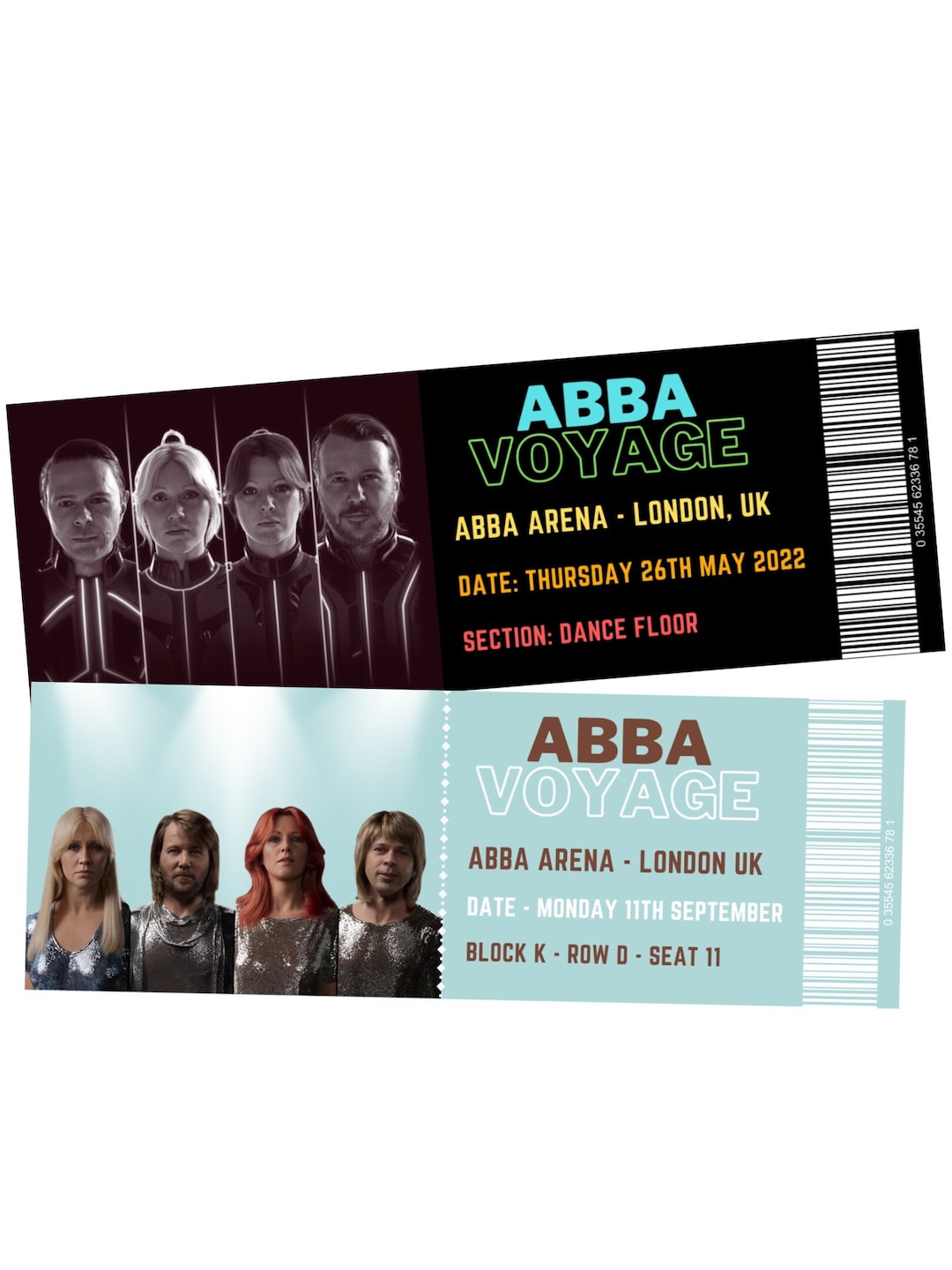Abba Voyage Personalised Souvenir Ticket Etsy UK