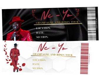 Ne-Yo souvenir ticket - Champagne and Roses tour