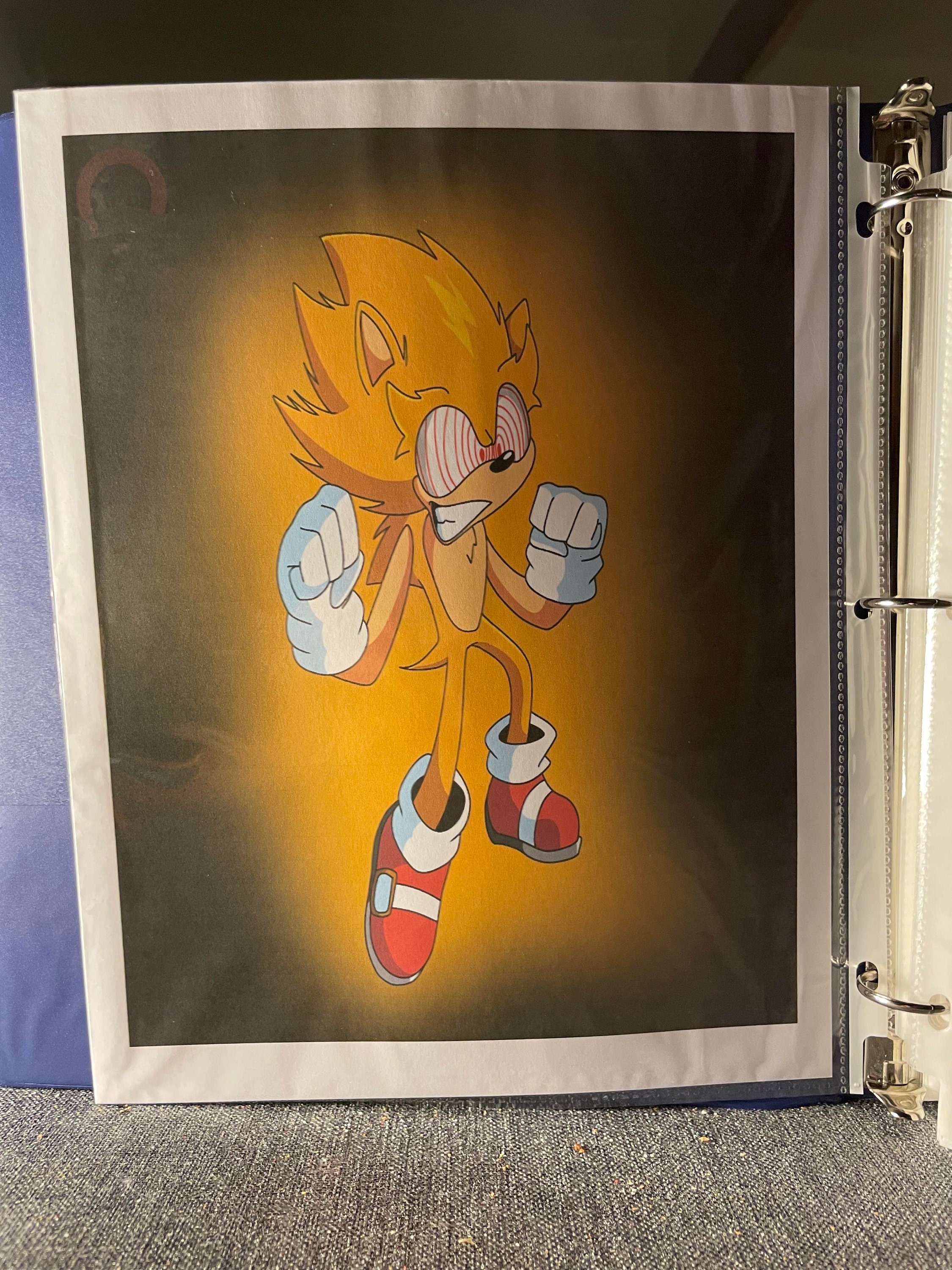 Super Sonic fleetway Custom Print 8.5in X 11in 