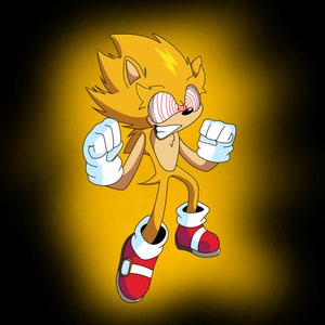 Fleetway Super Sonic Sticker - Fleetway Super Sonic Fnf - Discover