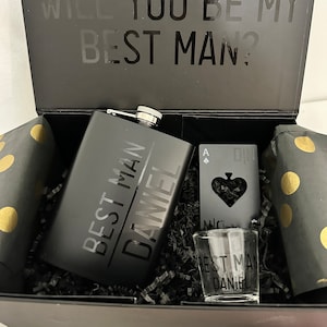 Geschenkdoos stalknecht | Geschenkdoos getuige | Cadeau voor hem | Stalknechtkolf | Voorstel voor getuige | Groomsman Borrelglas | Aangepaste flesopener