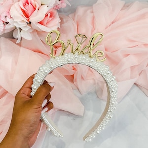 Bachelorette Headband | Bride Headband | Pearl Bridal Headband | Wedding Headband | Bachelorette Party | Bride to Be Gift | Hen Party