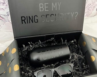 Gift Box for Ring Bearer | Black Gift Box | Gift for Him | Black Tumbler | Ring Bearer Proposal | Ring Security | Ring Bearer Tumbler
