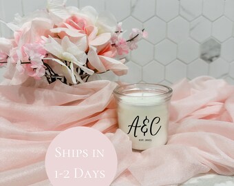 Vela personalizada / Velas de dama de honor / Vela perfumada / Vela de novia / Regalo para ella / Regalo para mejor amiga / Regalo personalizado