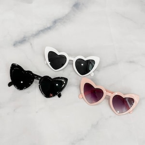 Heart Shaped Sunglasses | Bachelorette Party Sunglasses | Bride Sunglasses | Bachelorette Heart Sunglasses | Pink Heart Sunglasses