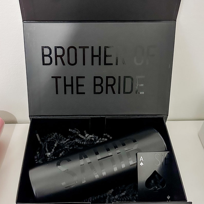 Groomsman Gift Box Gift for Him Custom Whiskey Glass Custom Tumbler with Lid and Straw Custom Bottle Opener Best Man Proposal imagem 3