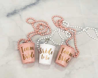 Bridal Party Shot Glasses | Team Bride Shot Glass | Bride to Be Shot Glasses | Hen Party Drinkware | Bachelorette Party