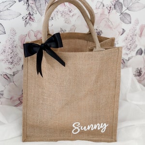 Personalisierte Jute-Tasche | Bachelorette Geschenk | Jute-Einkaufstasche | Jute-Strandtasche | Jute Tote | Benutzerdefinierte Strandtasche | Jute-Strand-Tasche | Junggesellinnenabschied