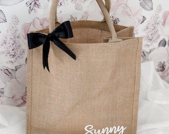 Personalized Jute Bag | Bachelorette Gift | Burlap Tote Bag | Jute Beach Bag | Burlap Tote | Custom Beach Bag | Burlap Beach Bag | Hen Party