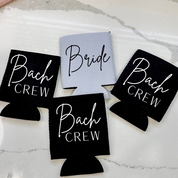 Bridal Party Koozie | Bachelorette Party Can Cooler | Hen Party Favors | Bride Can Cooler | Bach Crew Can Cooler | Bachelorette Koozie